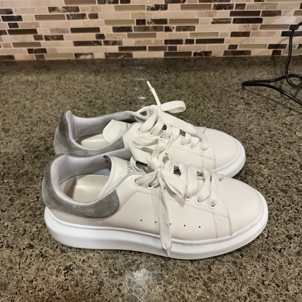 Alexander McQueen White and Gray Sneakers